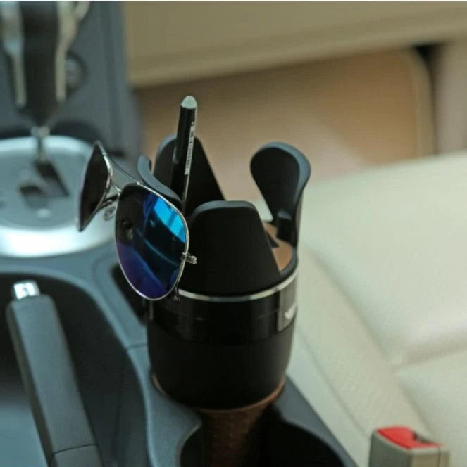 Car Organizer 360° Rotating Cup Holder & Phone Storage