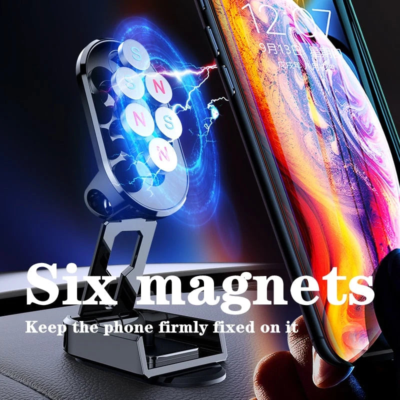 Car Phone Holder Magnetic Dashboard Mount 360° Rotation