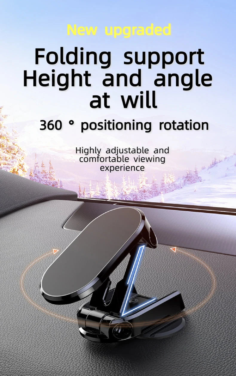 Car Phone Holder Magnetic Dashboard Mount 360° Rotation