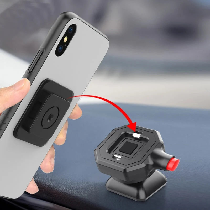 Car Phone Holder Magnetic Quick-Mount 360° Rotation
