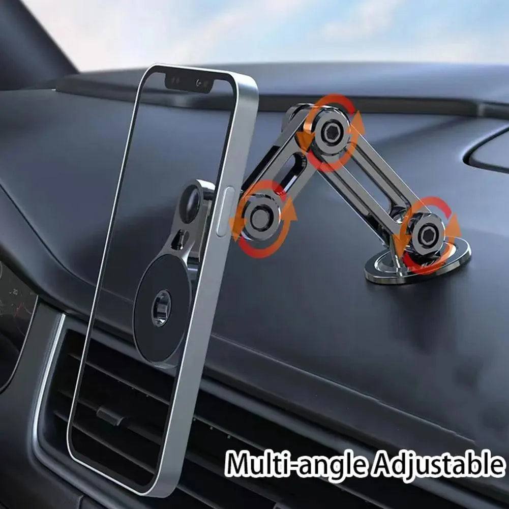 Car Phone Holder Magnetic Suction Rotatable Metal Arm