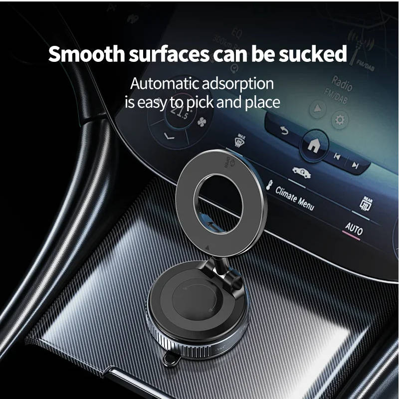 Car Phone Mount Magnetic 360 Degree Rotating Twist-Lock Suction