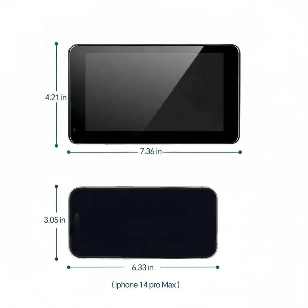 Car Screen 7-Inch Touchscreen Voice Navigation Backup Camera