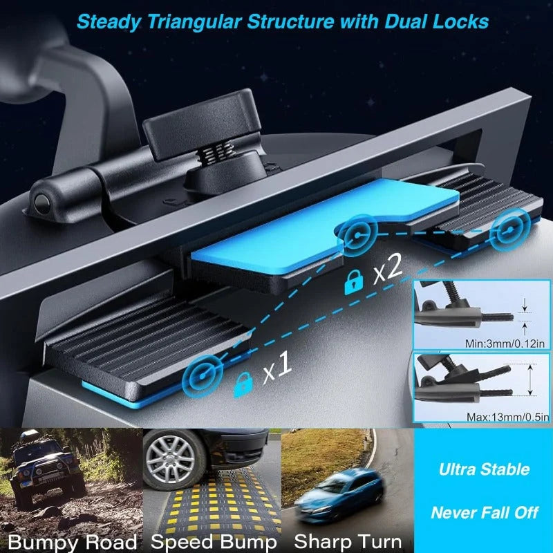 Car Screen Mount CD Slot 360° Adjustable Double-Lock