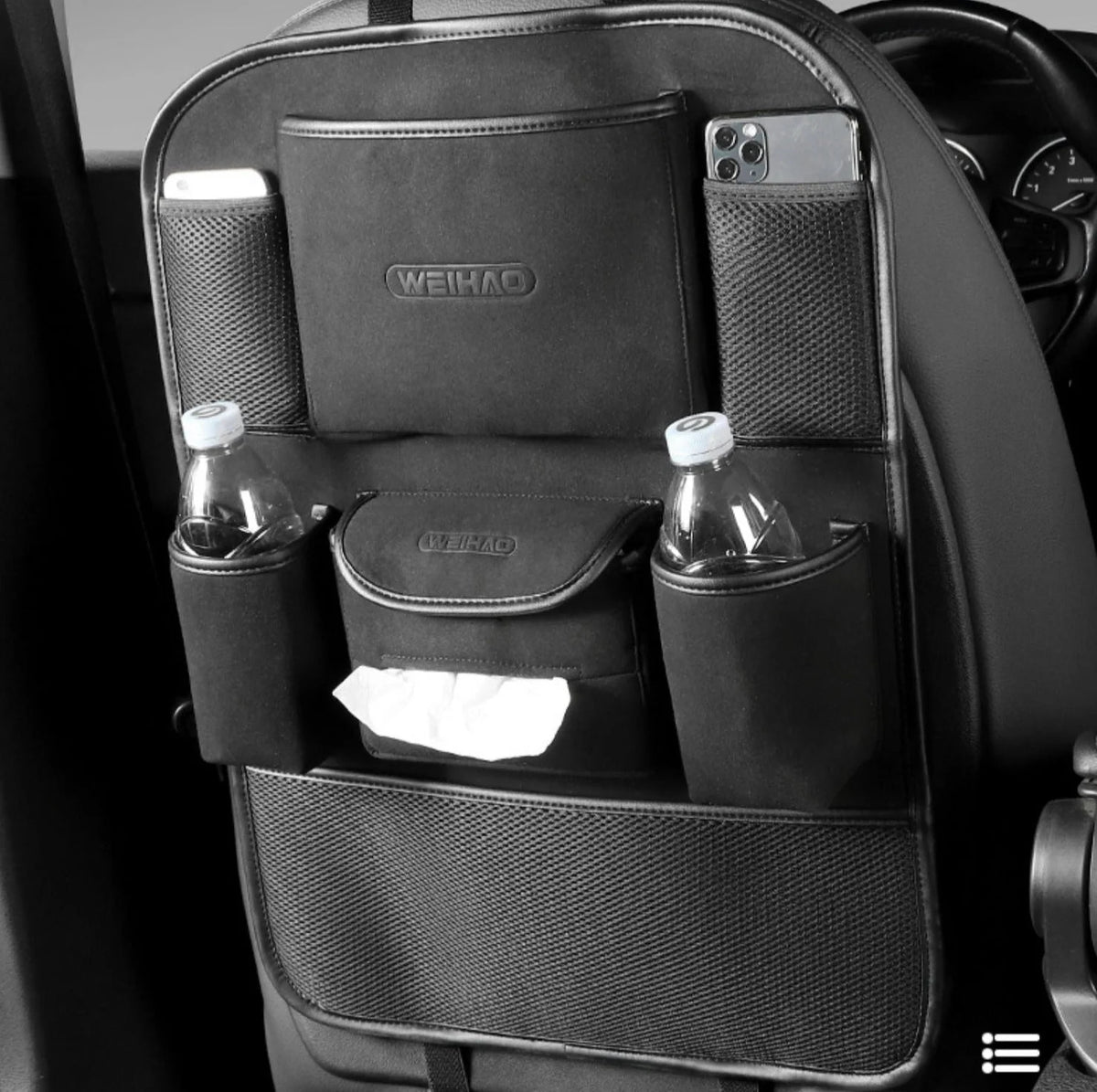 Car Seat Back Organizer 8 Pockets Backseat Storage