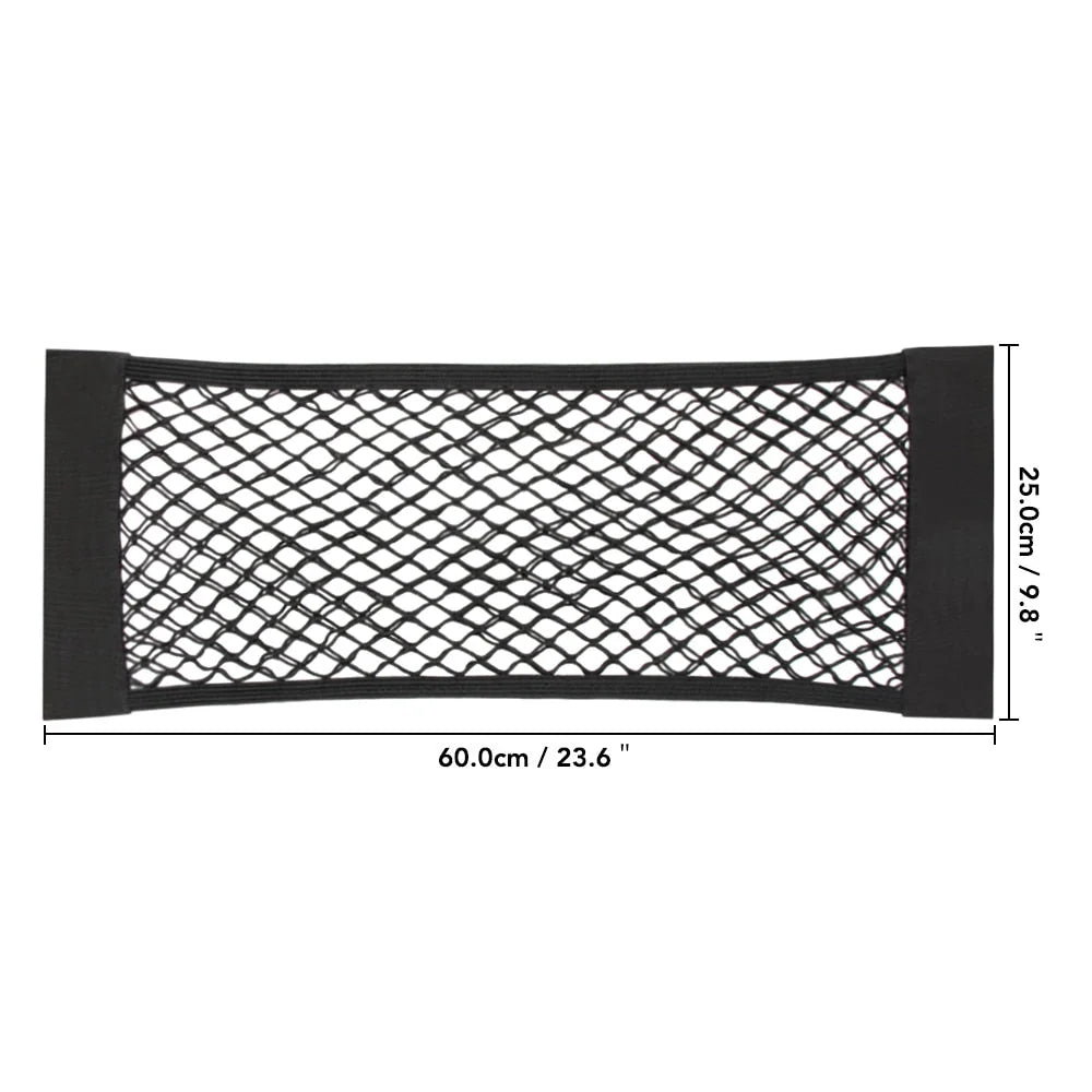 Car Seat Back Organizer Stretchable Dual-Layer Mesh Storage Net