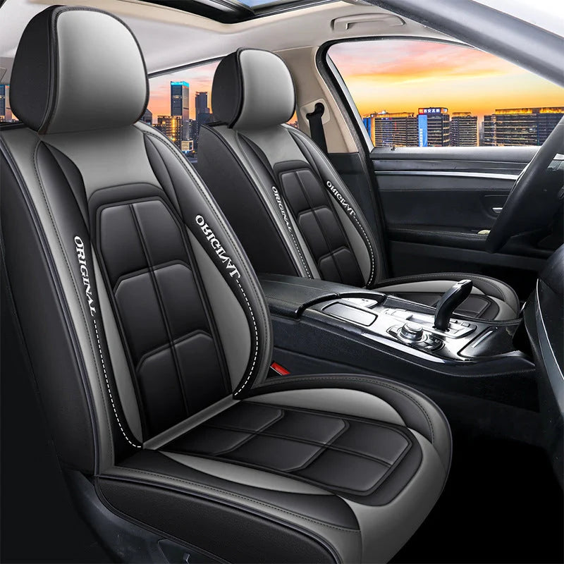 Car Seat Covers PU Leather Universal Fit 2-Piece Set