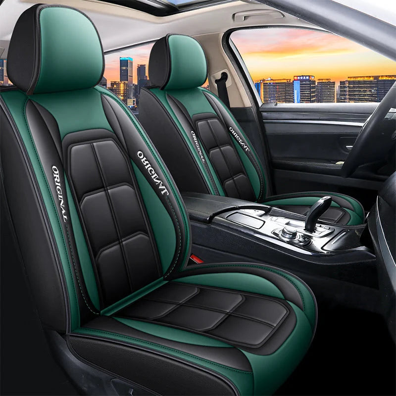 Car Seat Covers PU Leather Universal Fit 2-Piece Set