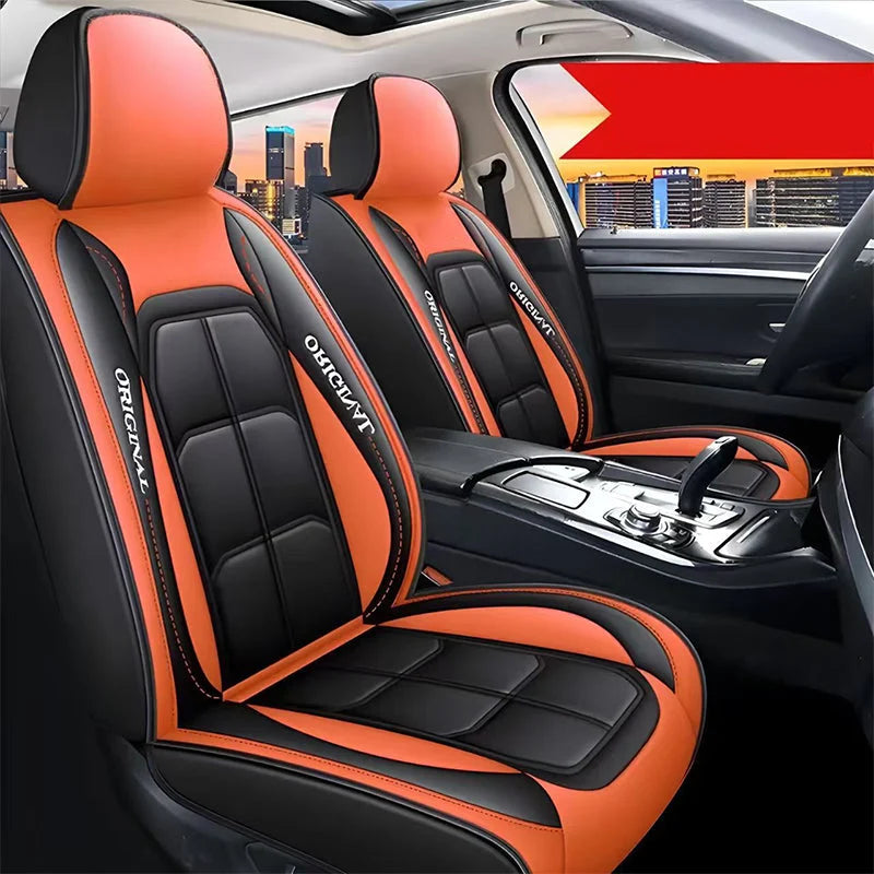 Car Seat Covers PU Leather Universal Fit 2-Piece Set