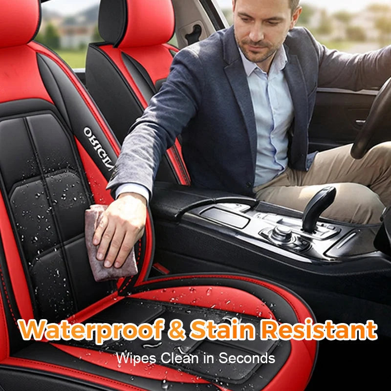 Car Seat Covers PU Leather Universal Fit 2-Piece Set