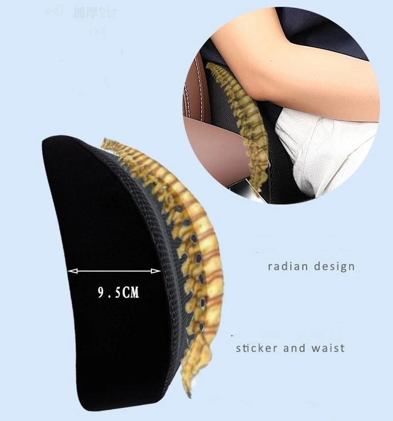 Car Seat Cushion Set Memory Foam Lumbar & Neck Support Adjustable Straps