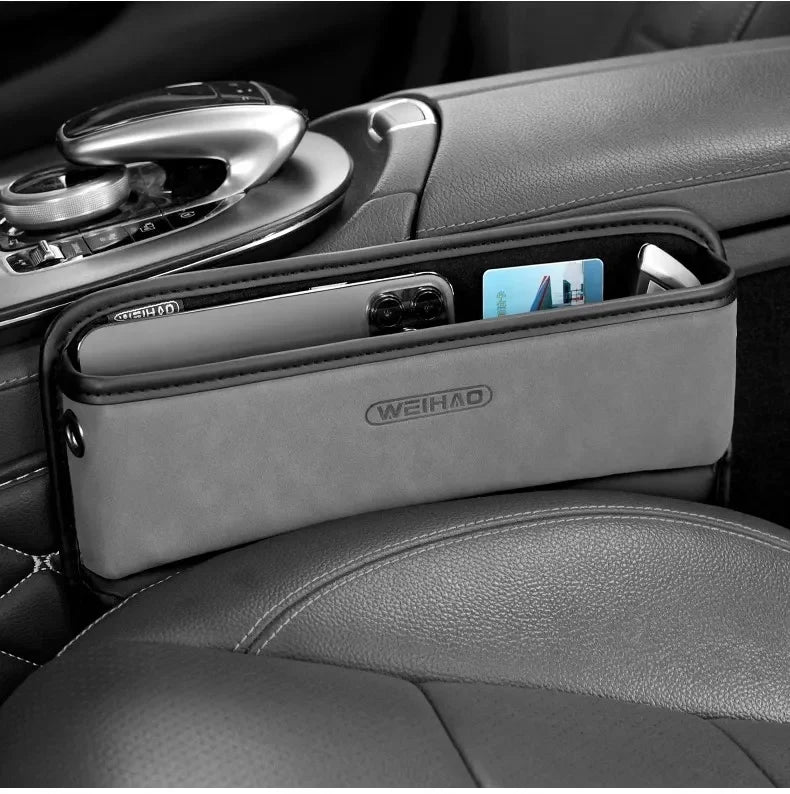 Car Seat Gap Organizer Suede & Leather Console Storage