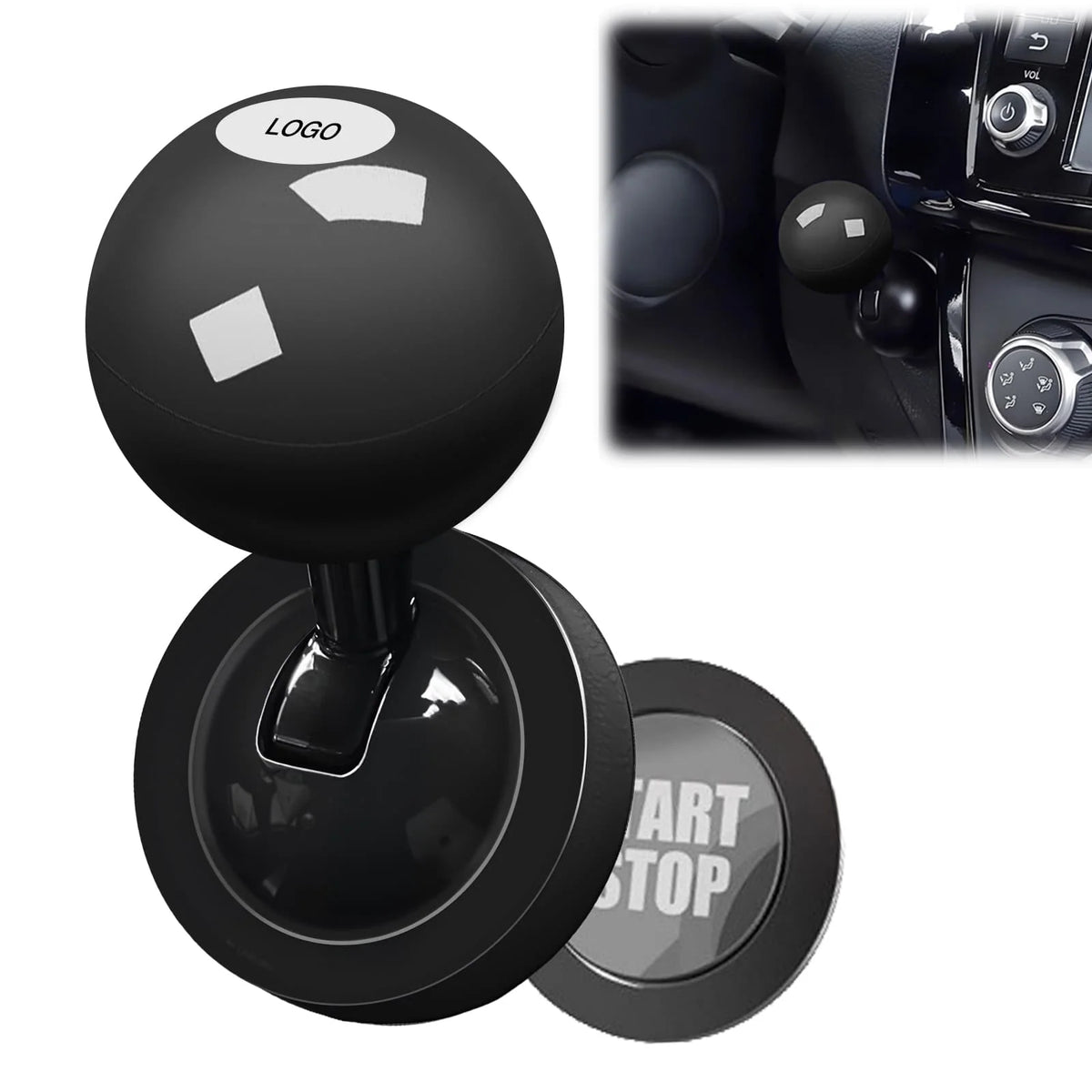 Car Shift Knob One-Button Start Ergonomic Grip