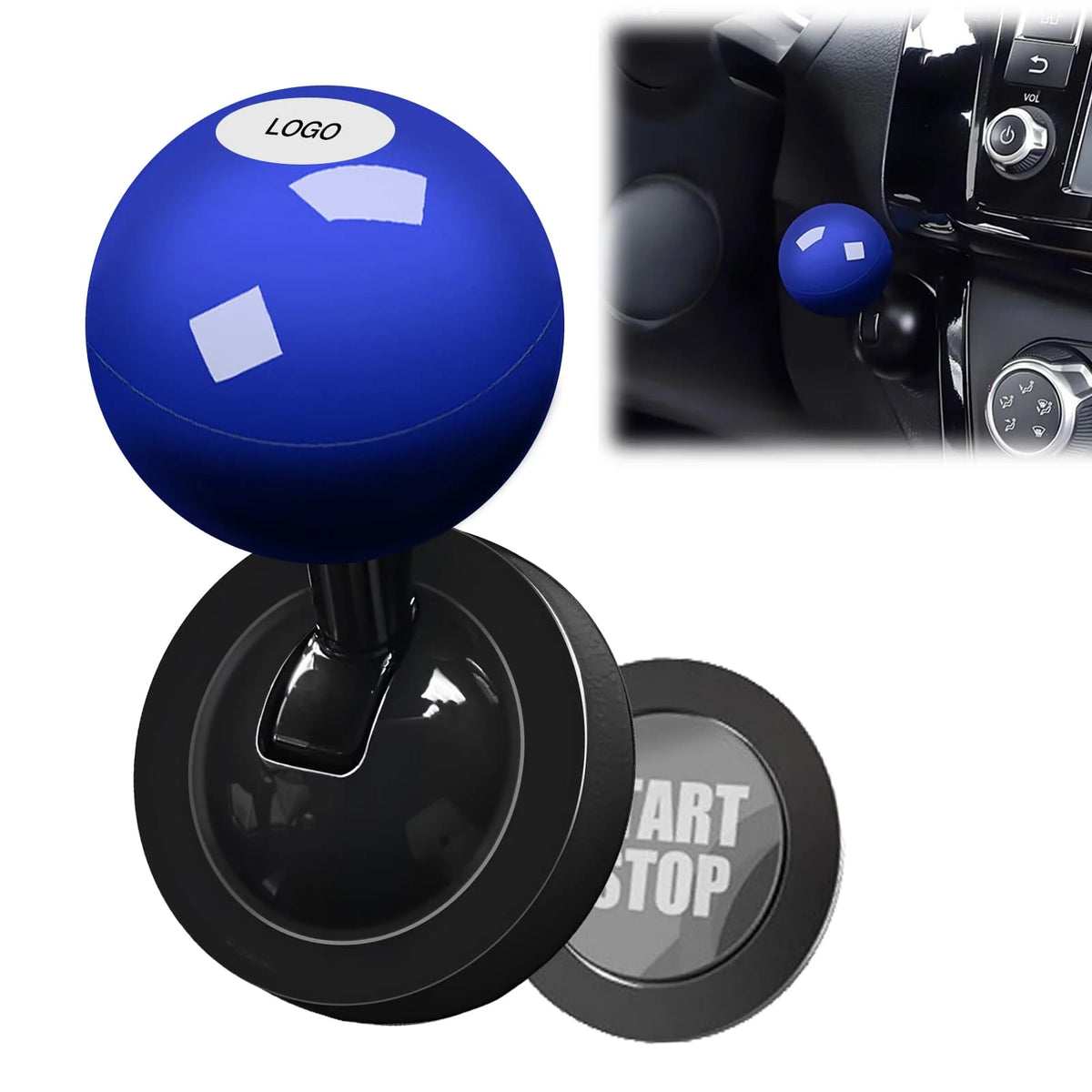 Car Shift Knob One-Button Start Ergonomic Grip