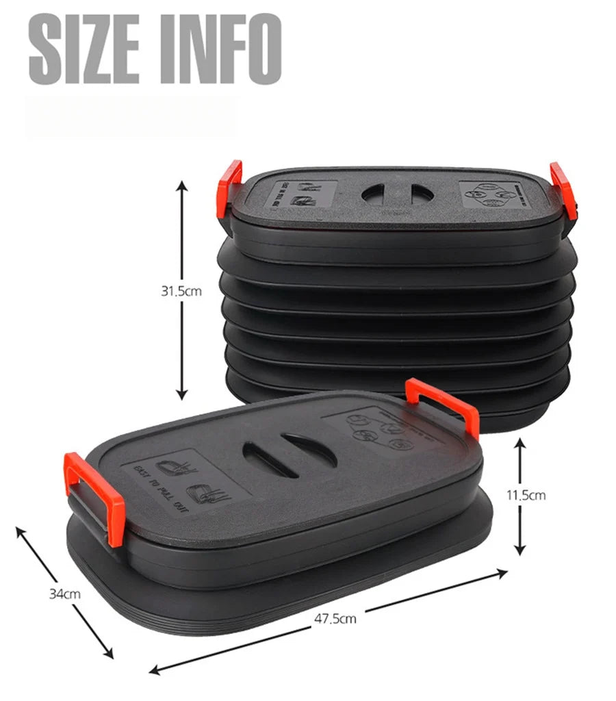 Car Storage Bucket Foldable 37L Capacity
