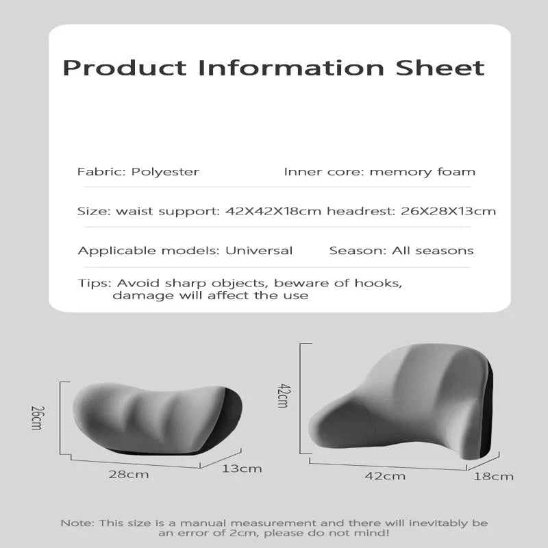 Car Support Cushion Neck & Lumbar Vibration Massage