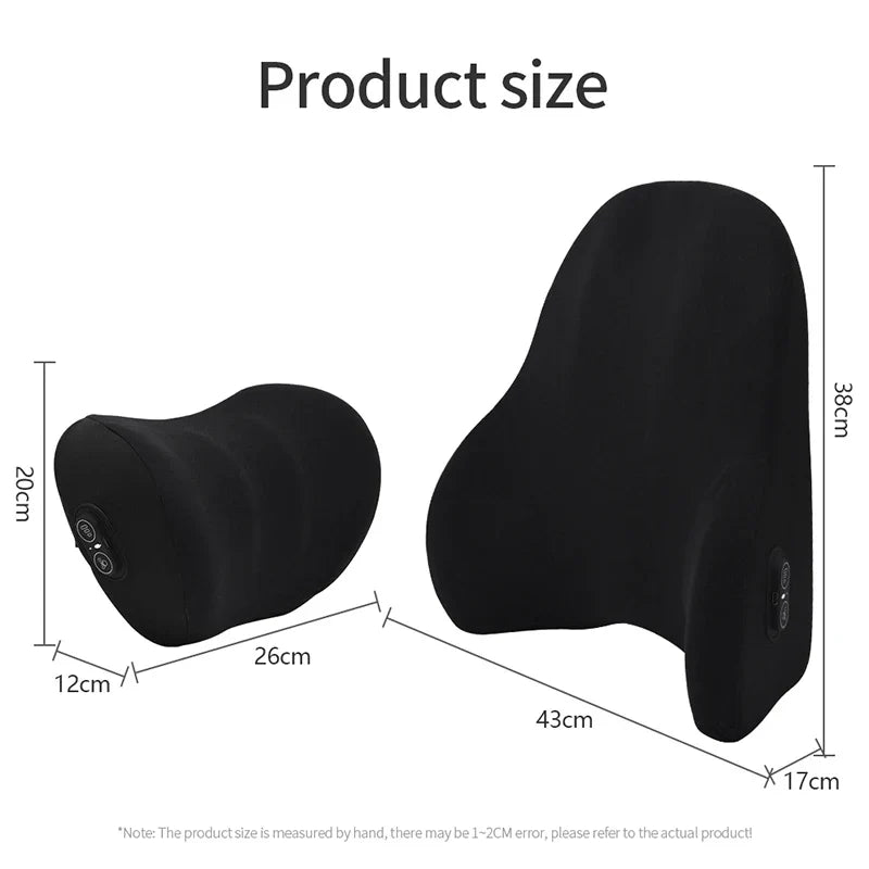 Car Support Cushion Neck & Lumbar Vibration Massage