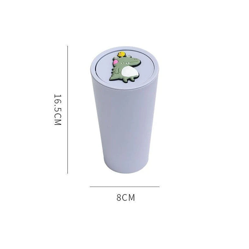 Car Trash Can Compact 360° Clamshell Lid