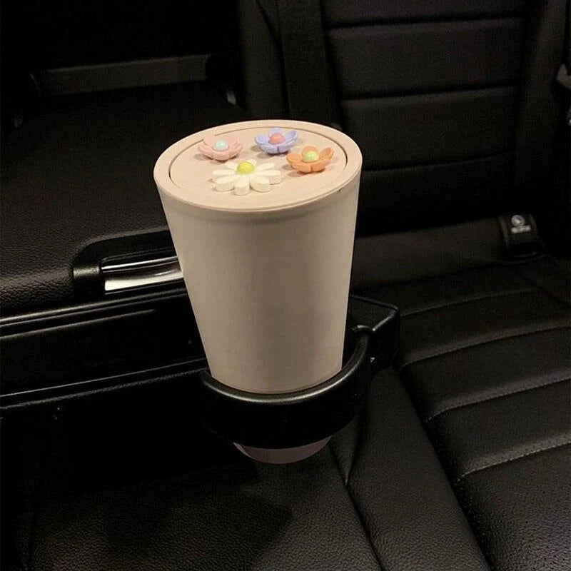 Car Trash Can Compact 360° Clamshell Lid