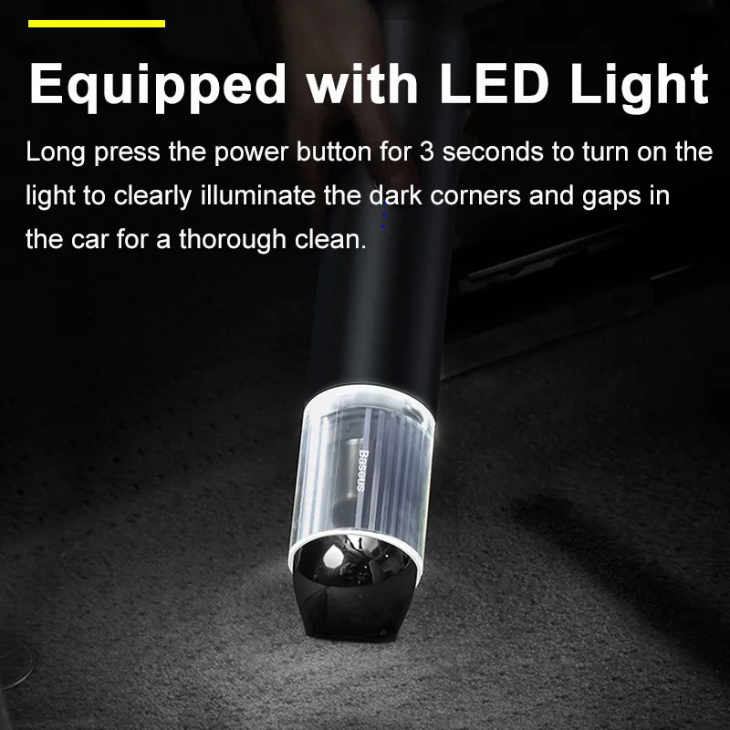 Car Vacuum Cordless 15000Pa Suction 50-Minute Battery Life