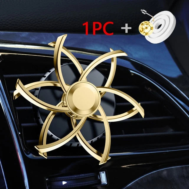 Car Vent Air Freshener Rotating Fragrance Tablet Included