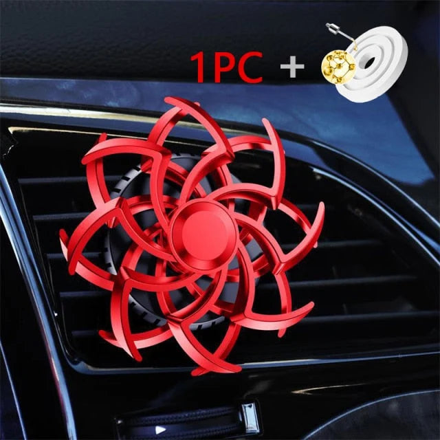 Car Vent Air Freshener Rotating Fragrance Tablet Included