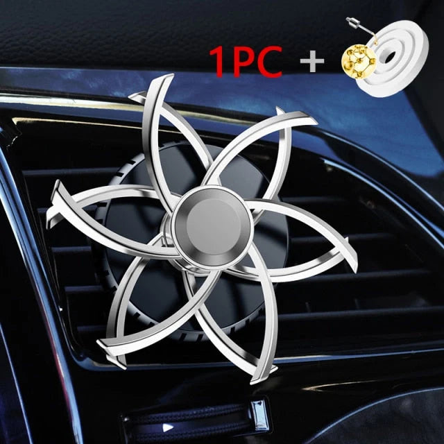 Car Vent Air Freshener Rotating Fragrance Tablet Included