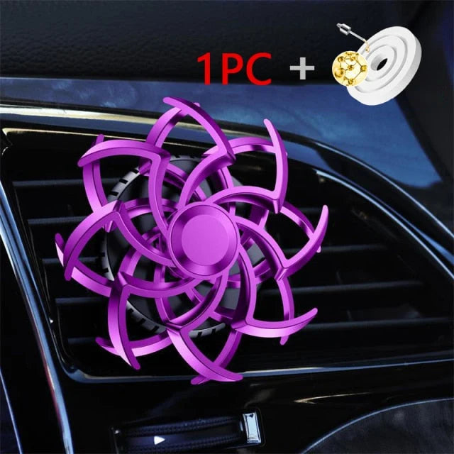 Car Vent Air Freshener Rotating Fragrance Tablet Included