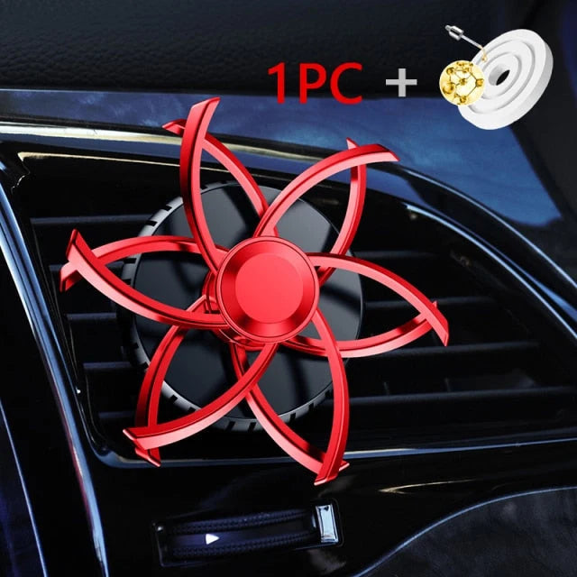Car Vent Air Freshener Rotating Fragrance Tablet Included