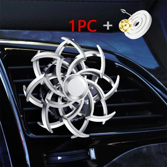 Car Vent Air Freshener Rotating Fragrance Tablet Included