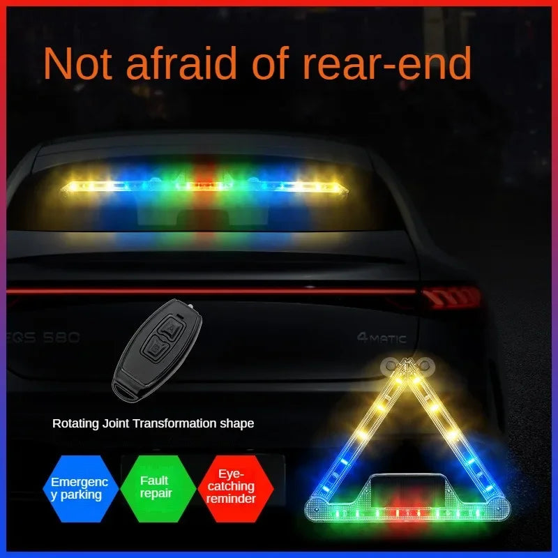 Car Warning Light Solar & USB Charging Waterproof