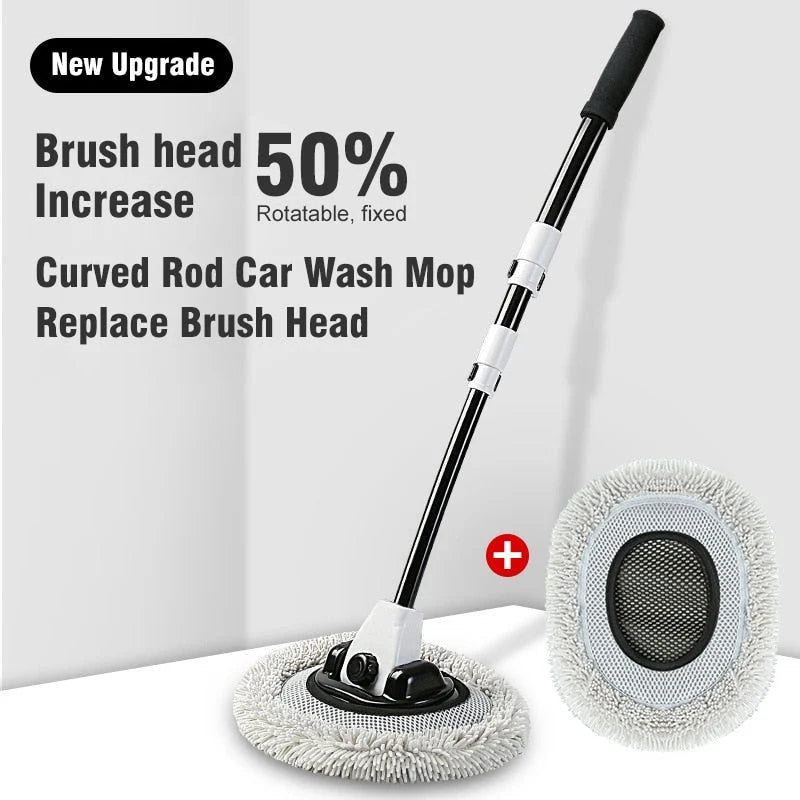 Car Wash Brush Extendable Handle Soft Chenille Bristles