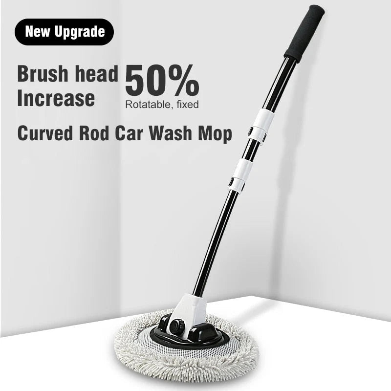 Car Wash Brush Extendable Handle Soft Chenille Bristles