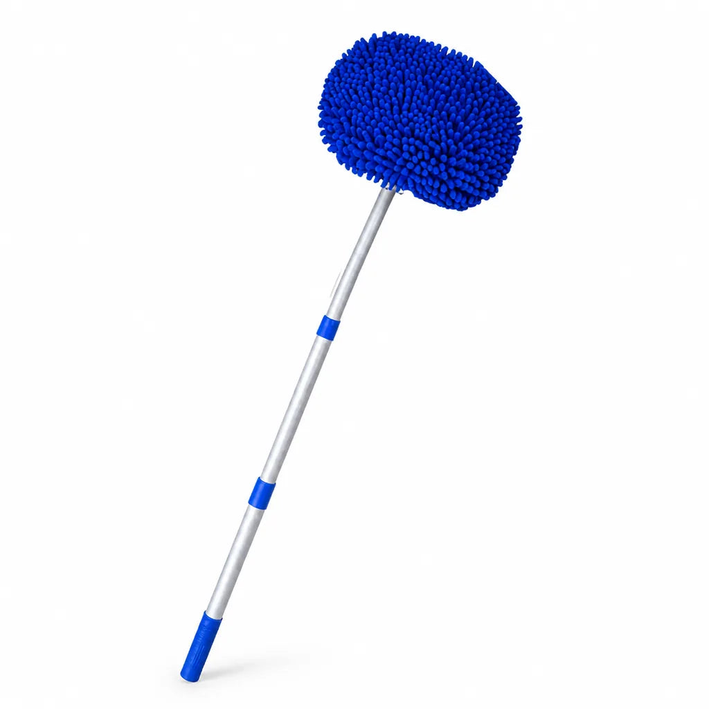 Car Wash Mop Telescopic Aluminum Handle Microfiber Head