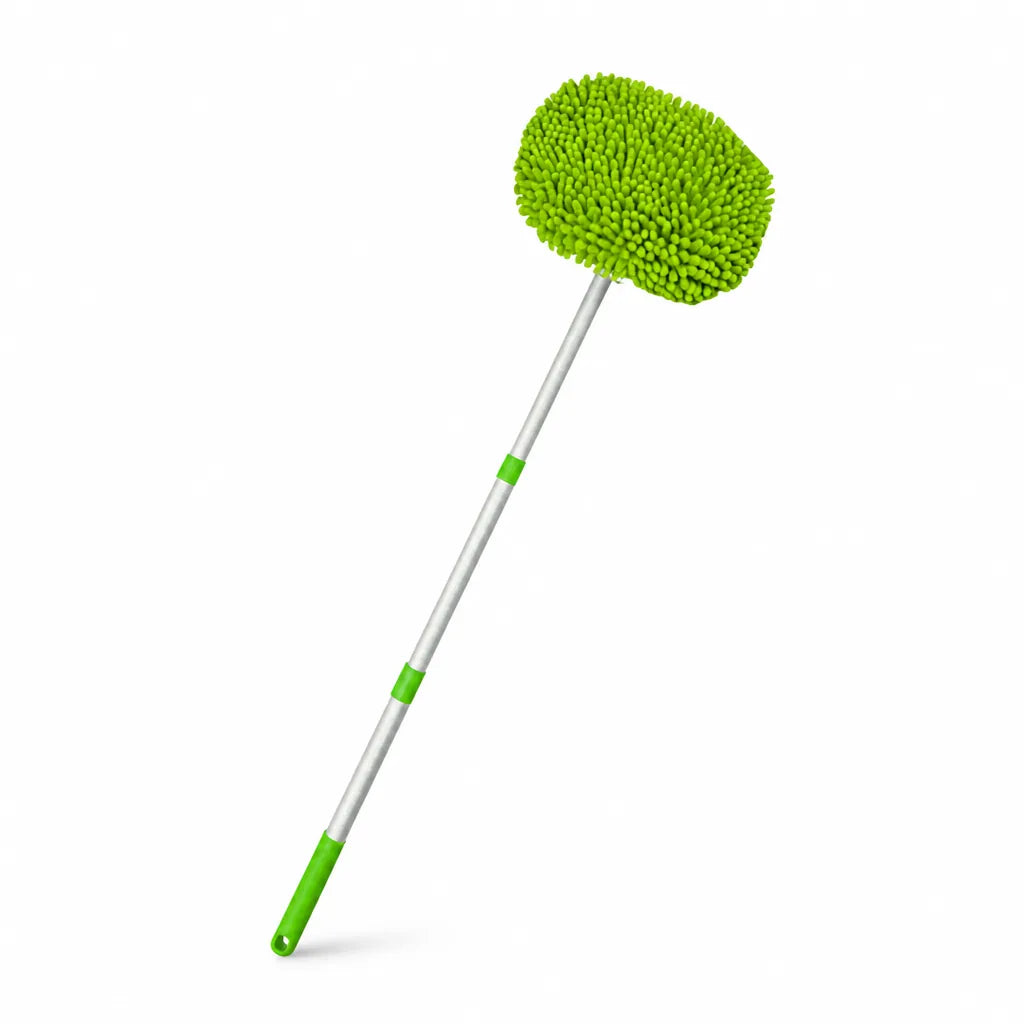 Car Wash Mop Telescopic Aluminum Handle Microfiber Head