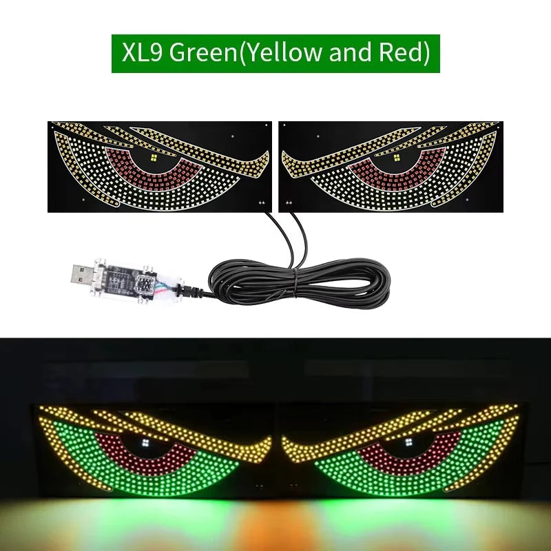 Car Windshield LED Display Programmable RGB App & Remote