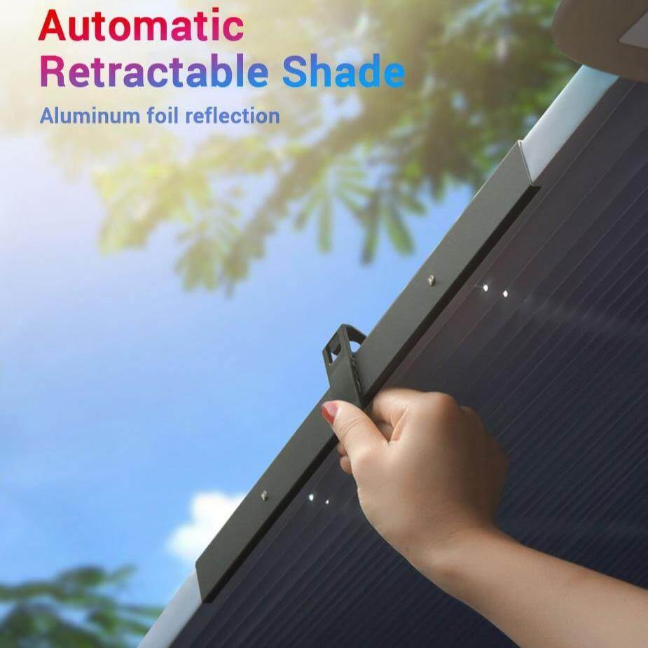 Car Windshield Sunshade Retractable UV-Blocking Reflective Aluminum Film