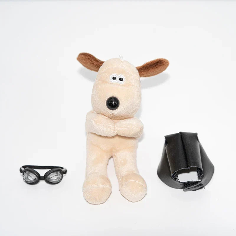 Car Wiper Decoration Plush Dog With Aviator Goggles