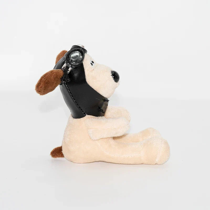 Car Wiper Decoration Plush Dog With Aviator Goggles