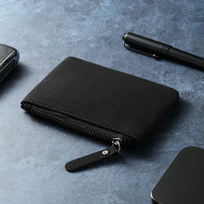 Card Holder Compact Fabric Zipper Closure