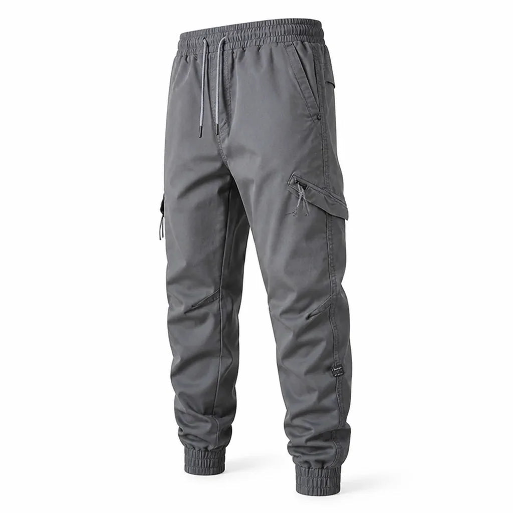 Cargo Pants Multiple Pockets Relaxed Fit Cotton Blend
