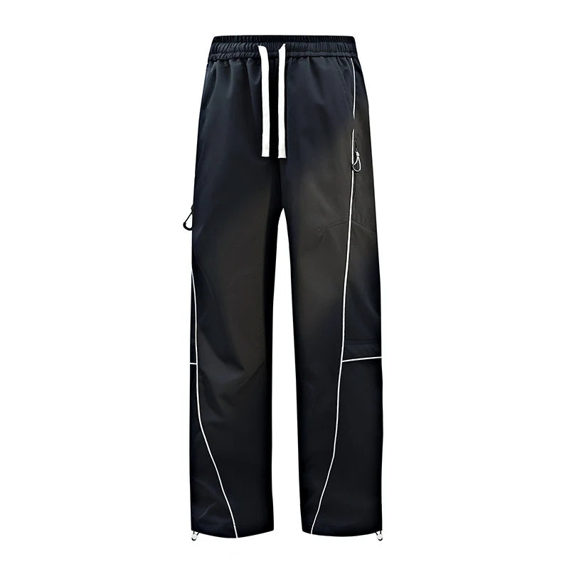 Cargo Pants Water-Repellent Wide-Leg Zip Pockets