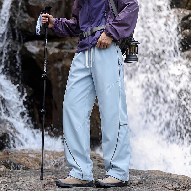 Cargo Pants Water-Repellent Wide-Leg Zip Pockets