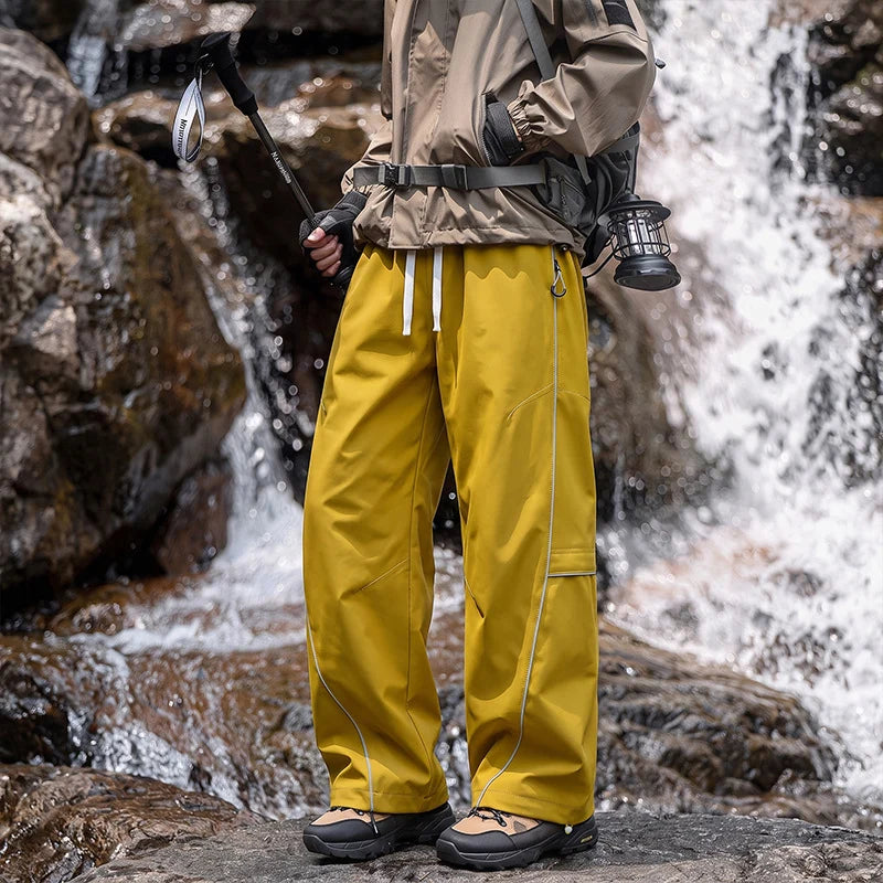 Cargo Pants Water-Repellent Wide-Leg Zip Pockets