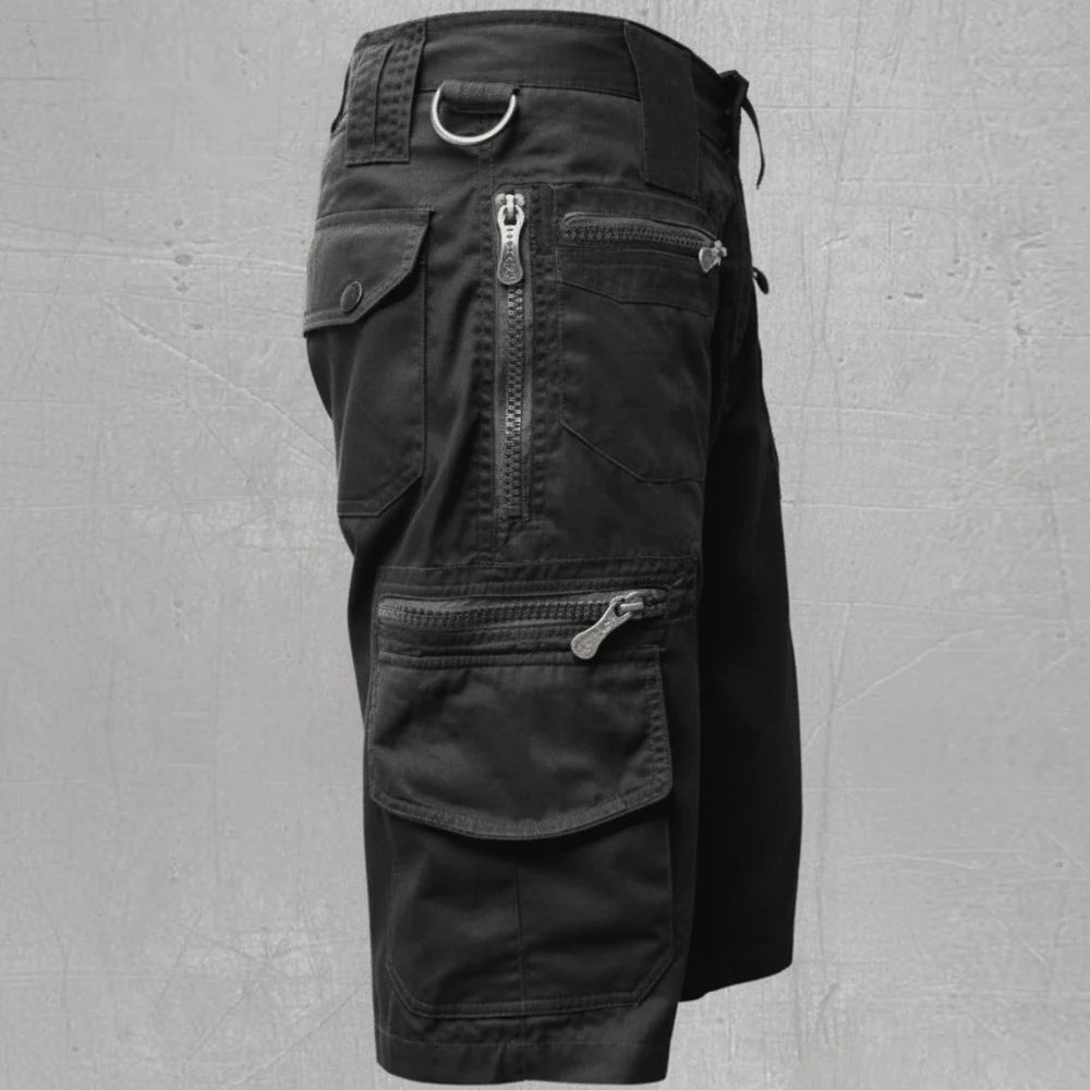 Cargo Shorts Multi-Pocket Loose-Fit Durable Blended Fabric