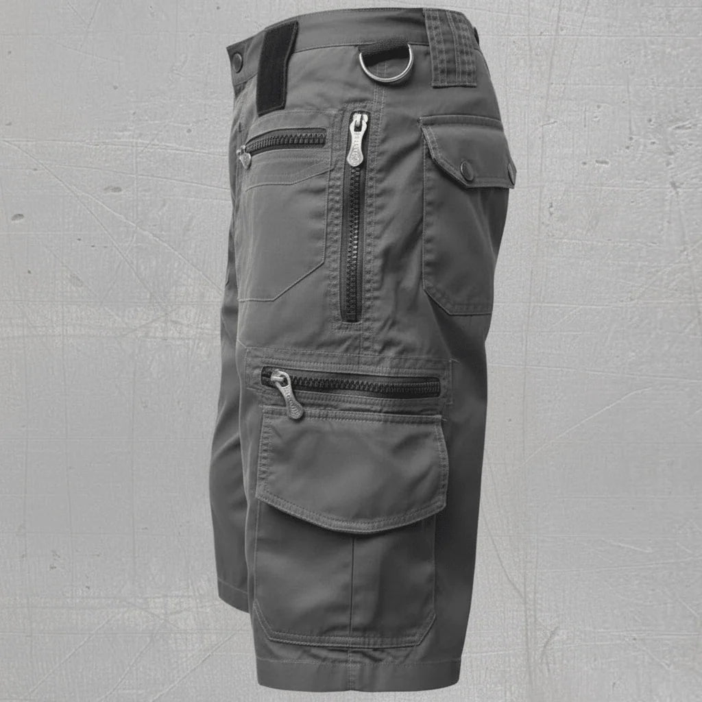 Cargo Shorts Multi-Pocket Loose-Fit Durable Blended Fabric