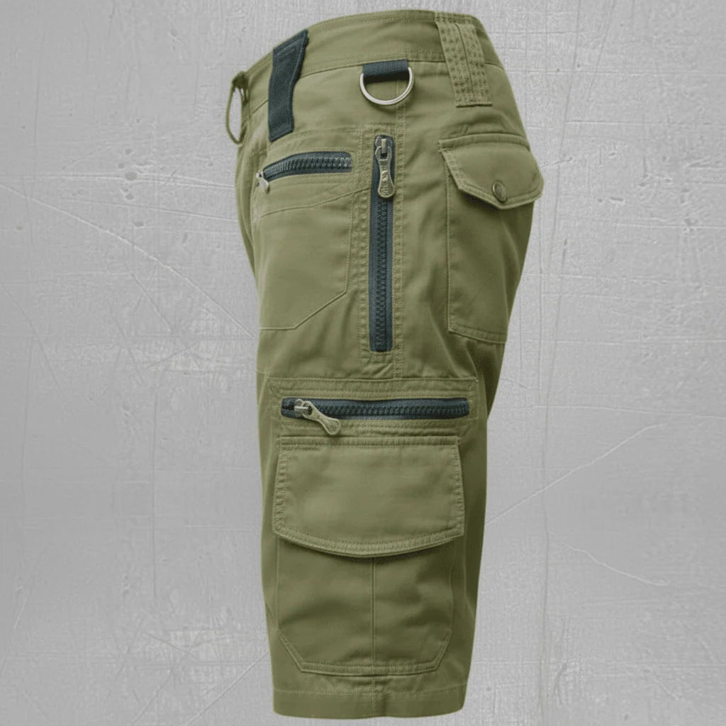 Cargo Shorts Multi-Pocket Loose-Fit Durable Blended Fabric