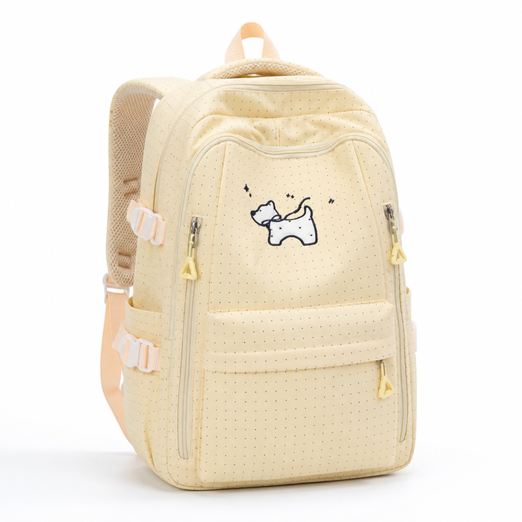 Cartoon Print Multi-Pocket Kids School Backpack (With Star Charm)