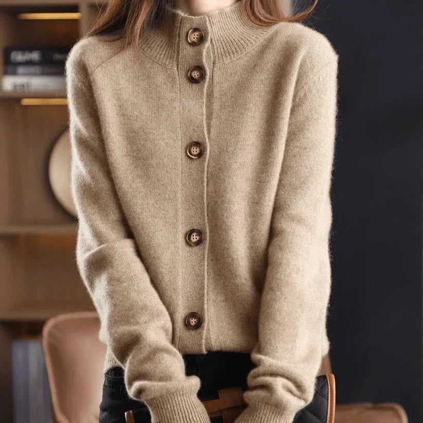 Cashmere Cardigan 100% Cashmere Relaxed Fit Open Front
