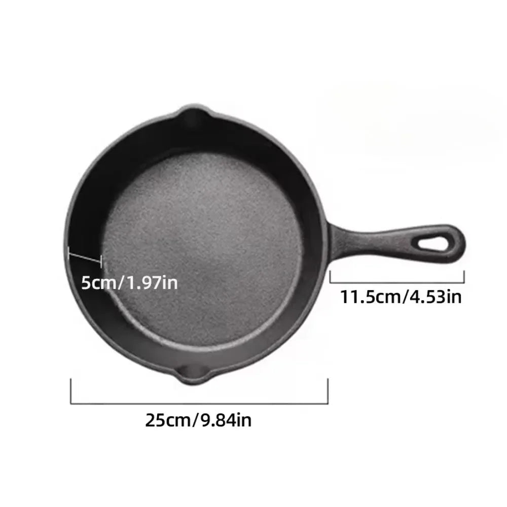 Cast Iron Skillet Even Heat Multi-Source Cooking